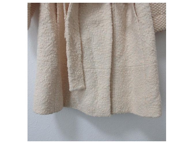 Chloé Abrigo de mezcla de seda y lana Chloe Beige Crudo - vista 8