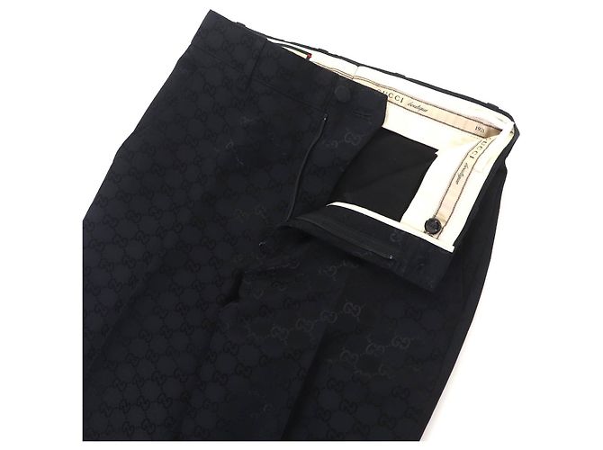 Gucci GG Pattern Baumwollhose Schwarz - Ansicht 3