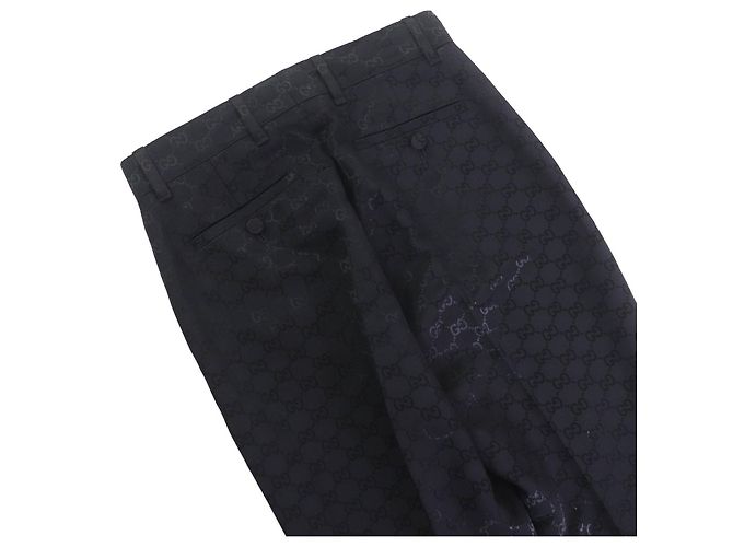 Gucci GG Pattern Baumwollhose Schwarz - Ansicht 4