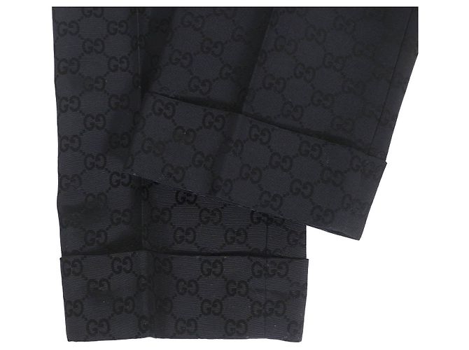 Gucci GG Pattern Baumwollhose Schwarz - Ansicht 5