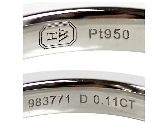 Harry Winston Platine 950 Princess Schliff Ehering - Ansicht 5