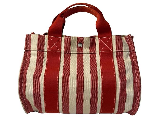 Hermès Borsa Tote Hermes Cannes PM con Pouch Rosso Crudo - vista 2