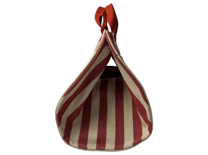 Hermès Borsa Tote Hermes Cannes PM con Pouch Rosso Crudo - vista 4