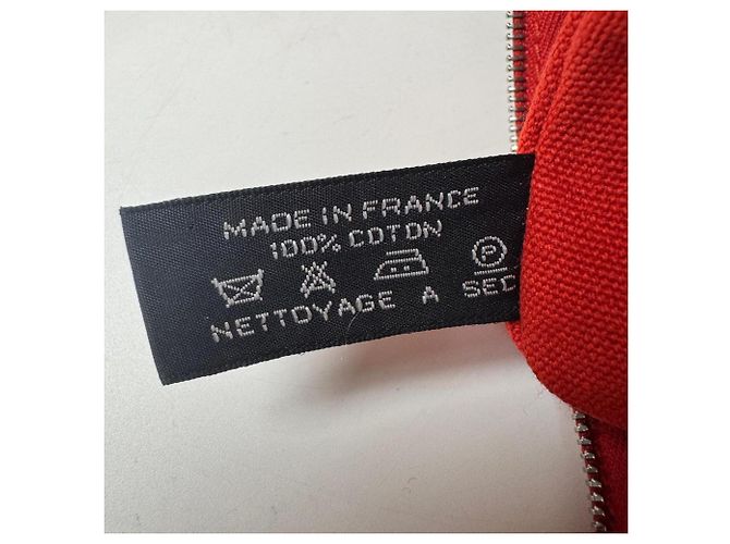 Hermès Borsa Tote Hermes Cannes PM con Pouch Rosso Crudo - vista 8