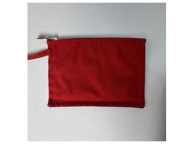 Hermès Borsa Tote Hermes Cannes PM con Pouch Rosso Crudo - vista 9