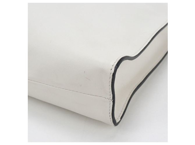 Borsa Tote in pelle bianca Prada Bianco - vista 5