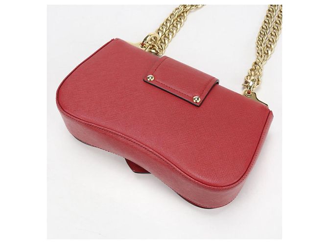 Borsa a tracolla in pelle Saffiano Prada Rosso - vista 2