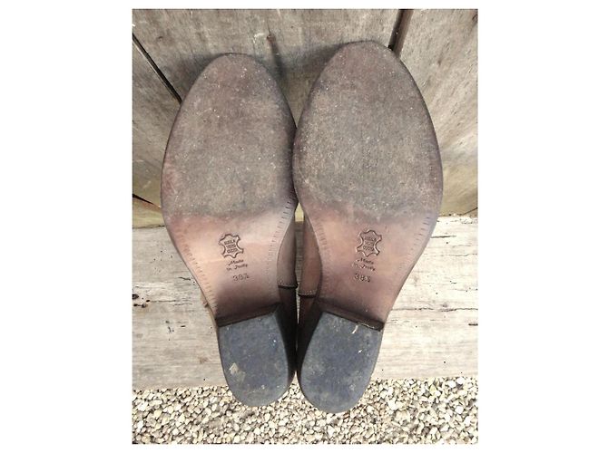 Autre Marque Via Roma 15 Botines Western de Piel Castaño Beige - vista 5
