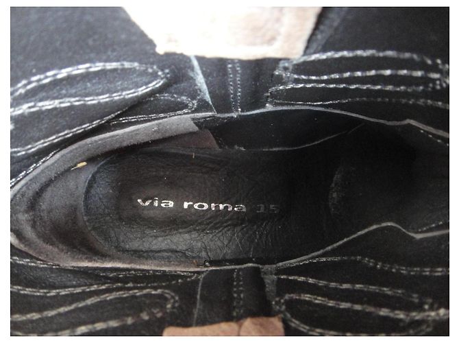 Autre Marque Via Roma 15 Botines Western de Piel Castaño Beige - vista 6