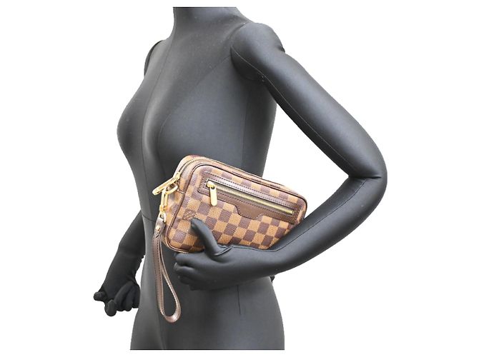 Borsa a tracolla Pochette Billet Macao Louis Vuitton Marrone - vista 8