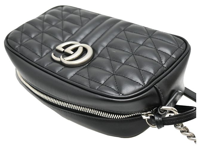 Borsa a tracolla Gucci GG Marmont da donna Nero - vista 4