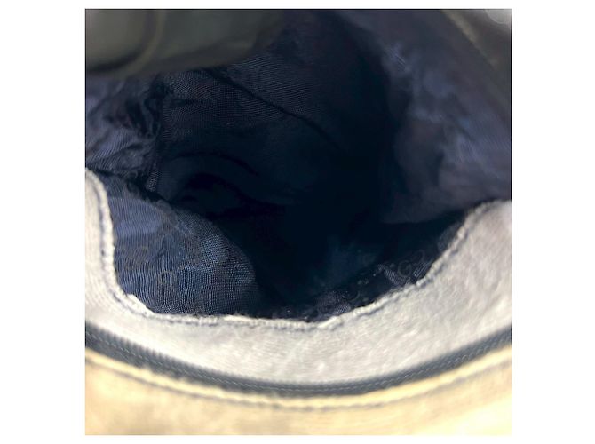 Gucci Vintage Micro GG Logo Leder Mini Schultertasche Marineblau - Ansicht 10