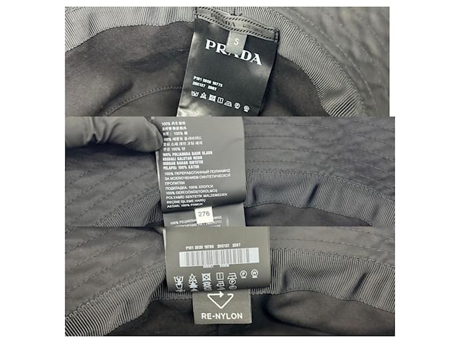 Cappello bucket Prada Re-Nylon con logo Nero - vista 2