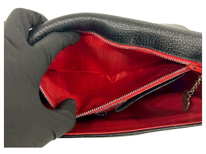 Céline CELINE Vintage Starball Hardware Leather Schultertasche Schwarz - Ansicht 10