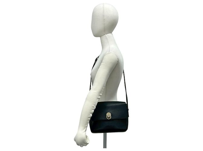 Céline CELINE Vintage Starball Hardware Leather Schultertasche Schwarz - Ansicht 2