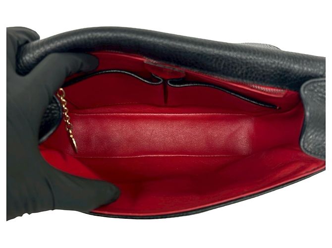 Céline CELINE Vintage Starball Hardware Leather Schultertasche Schwarz - Ansicht 9