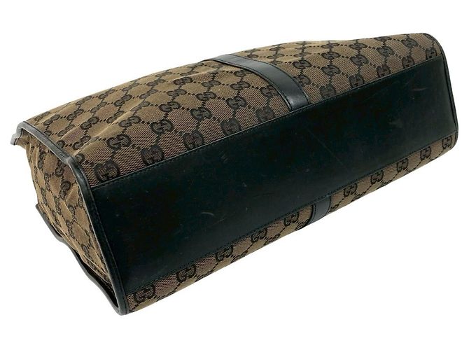 Borsa Jackie in pelle GUCCI Marrone Nero - vista 7