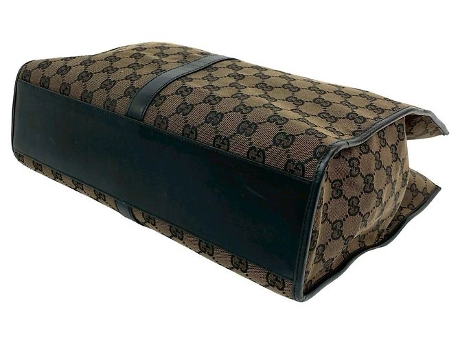 Borsa Jackie in pelle GUCCI Marrone Nero - vista 8