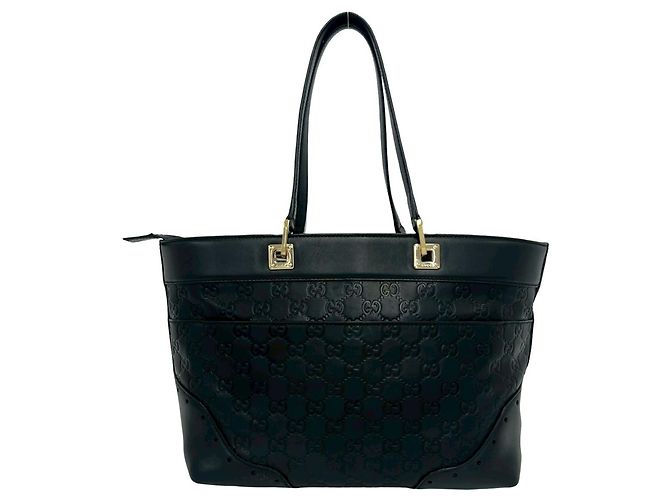 Borsa a mano in pelle nera Gucci Guccissima Nero - vista 3