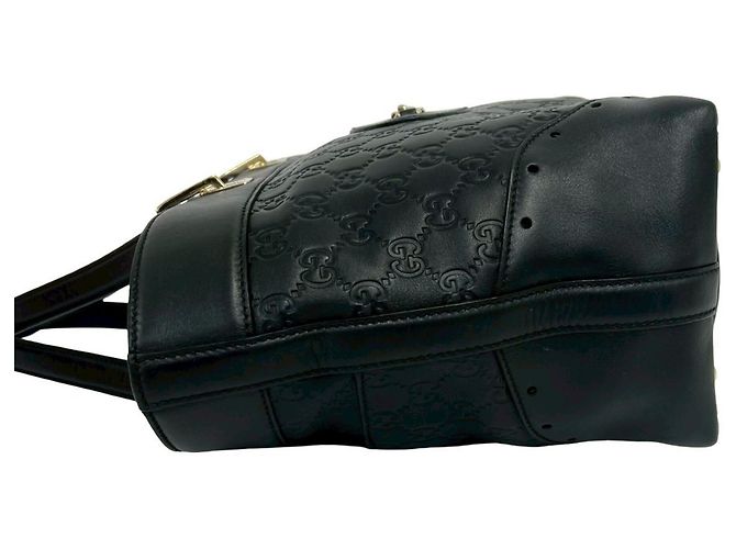 Borsa a mano in pelle nera Gucci Guccissima Nero - vista 5