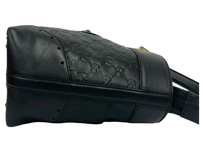 Borsa a mano in pelle nera Gucci Guccissima Nero - vista 6