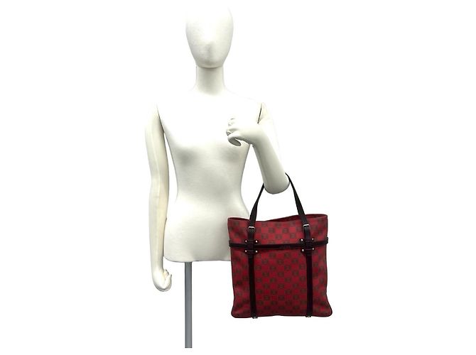 Mini borsa tote Loewe Anagram Logo Marrone Rosso - vista 2