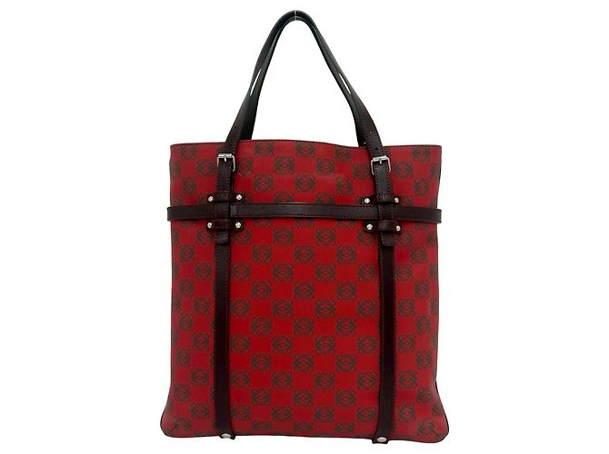 Mini borsa tote Loewe Anagram Logo Marrone Rosso - vista 3