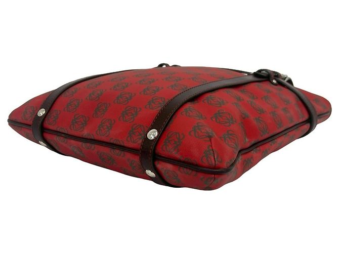 Mini borsa tote Loewe Anagram Logo Marrone Rosso - vista 8