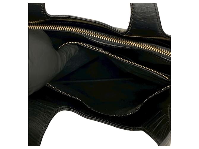 Céline Celine Macadam Blazon Triomphe Lederhandtasche Braun Schwarz - Ansicht 10