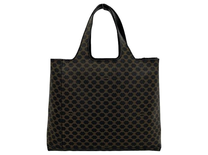 Céline Celine Macadam Blazon Triomphe Lederhandtasche Braun Schwarz - Ansicht 3