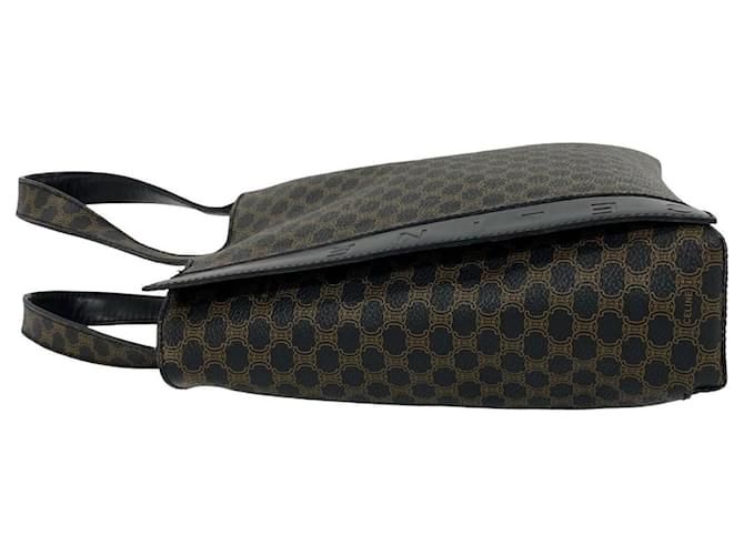 Céline Celine Macadam Blazon Triomphe Lederhandtasche Braun Schwarz - Ansicht 5