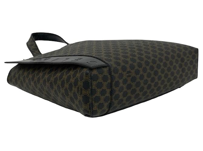 Céline Celine Macadam Blazon Triomphe Lederhandtasche Braun Schwarz - Ansicht 7