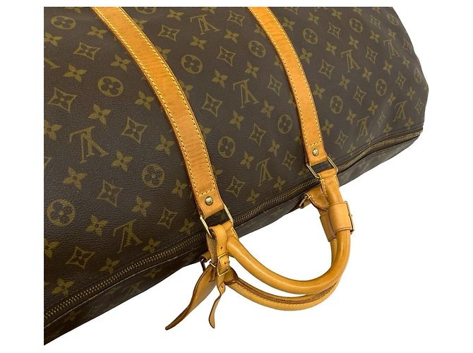 Louis Vuitton Vintage Keepall 60 Monogram Leder Boston Bag Braun - Ansicht 4