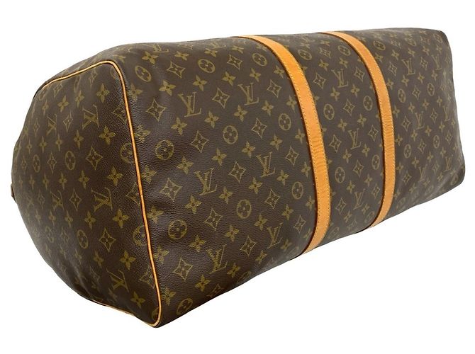 Louis Vuitton Vintage Keepall 60 Monogram Leder Boston Bag Braun - Ansicht 7