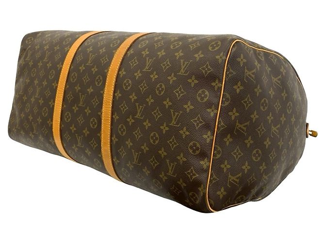 Louis Vuitton Vintage Keepall 60 Monogram Leder Boston Bag Braun - Ansicht 8