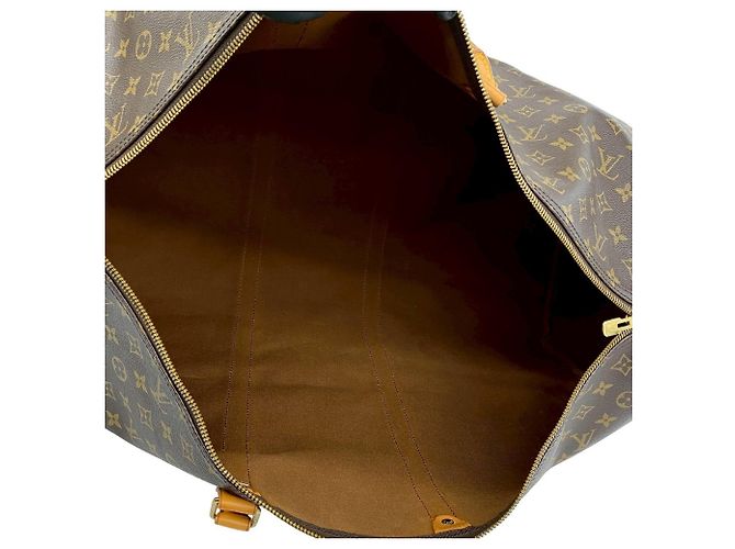 Louis Vuitton Vintage Keepall 60 Monogram Leder Boston Bag Braun - Ansicht 9