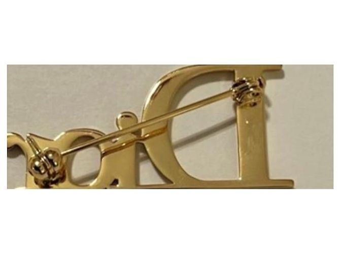 Spilla Logo Christian Dior Dorata D'oro - vista 2