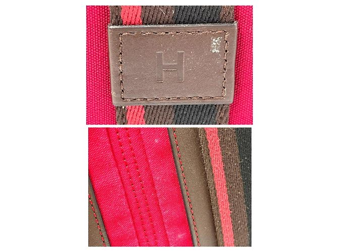 Hermès Bolso Hermes Troca Horizontal PM Canvas Rosa Roja - vista 10