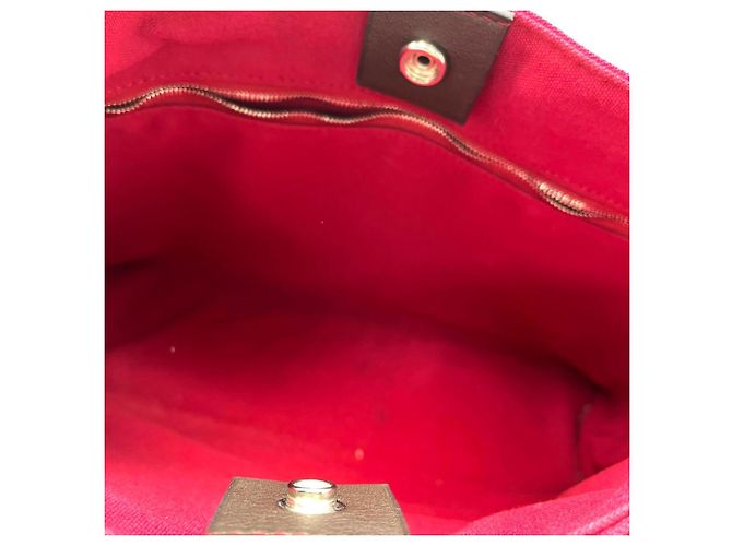 Hermès Bolso Hermes Troca Horizontal PM Canvas Rosa Roja - vista 7