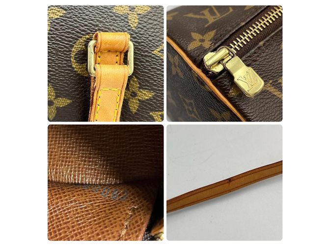 Borsa Tote Louis Vuitton Papillon 30 Marrone Monogramma - vista 10