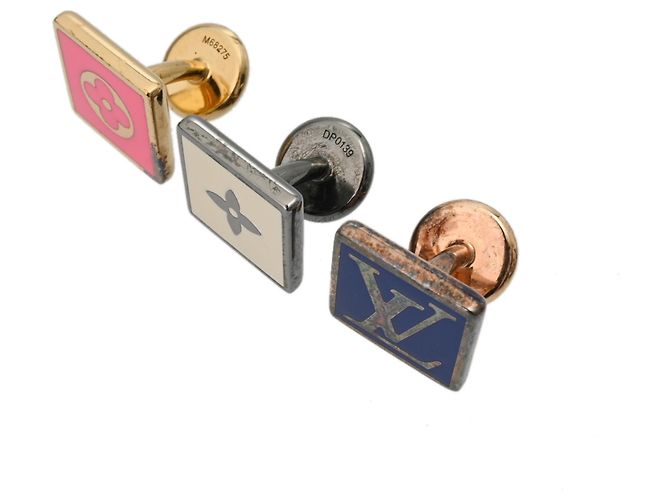 Louis Vuitton Bouton de Manchette Champs-Élysées Set de gemelos Plata Multicolor - view 4