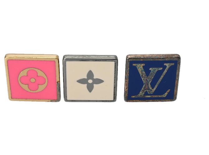 Louis Vuitton Bouton de Manchette Champs-Élysées Set de gemelos Plata Multicolor - view 6