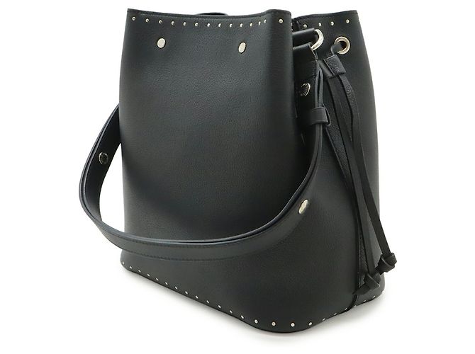 Borsa a tracolla Louis Vuitton Lockmere Bucket borchiata Nero - vista 3