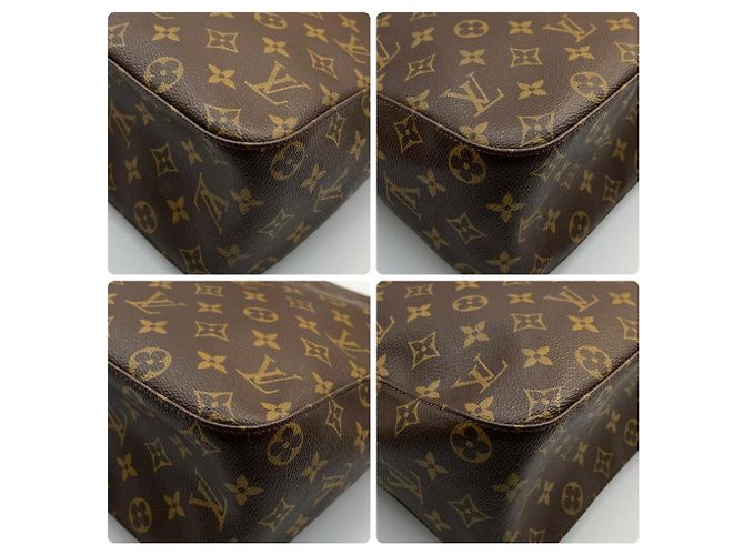 Borsa Tote Louis Vuitton Looping GM Marrone Monogramma - vista 5