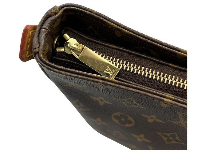 Borsa Tote Louis Vuitton Looping GM Marrone Monogramma - vista 7