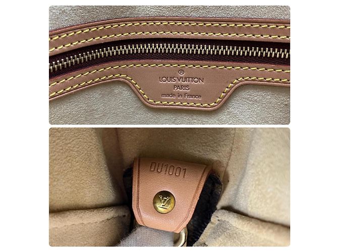 Borsa Tote Louis Vuitton Looping GM Marrone Monogramma - vista 9
