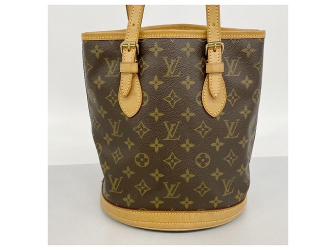 Borsa Tote Louis Vuitton Monogram Bucket PM Marrone - vista 11