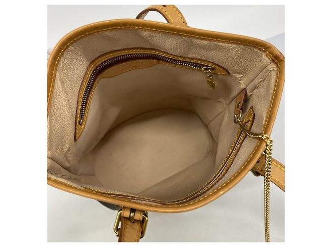 Borsa Tote Louis Vuitton Monogram Bucket PM Marrone - vista 4