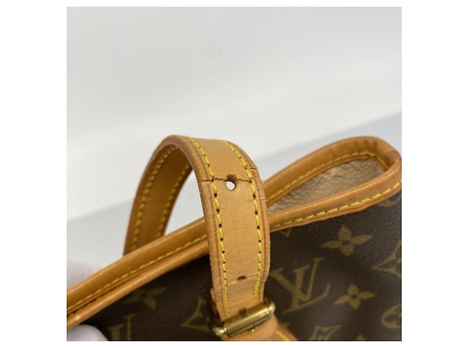 Borsa Tote Louis Vuitton Monogram Bucket PM Marrone - vista 8