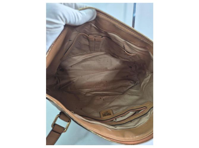 MCM Visetos Borsa Tote con Charm Orsetto Marrone - vista 6